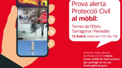Dimecres, 12 d’abril, es realitzarà una prova del Sistema d’Alertes de Protecció Civil a l’Anoia 