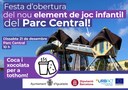 Dissabte, 21 de desembre, s’inaugura el nou element de joc infantil al Parc Central amb una xocolatada 