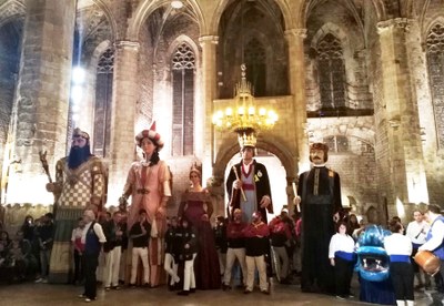 Els Gegants i l'Àliga de la Ciutat d'Igualada, a Santa Maria del Mar