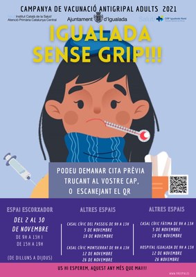 Igualada enceta la campanya de vacunació per la grip estacional a partir del 2 de novembre