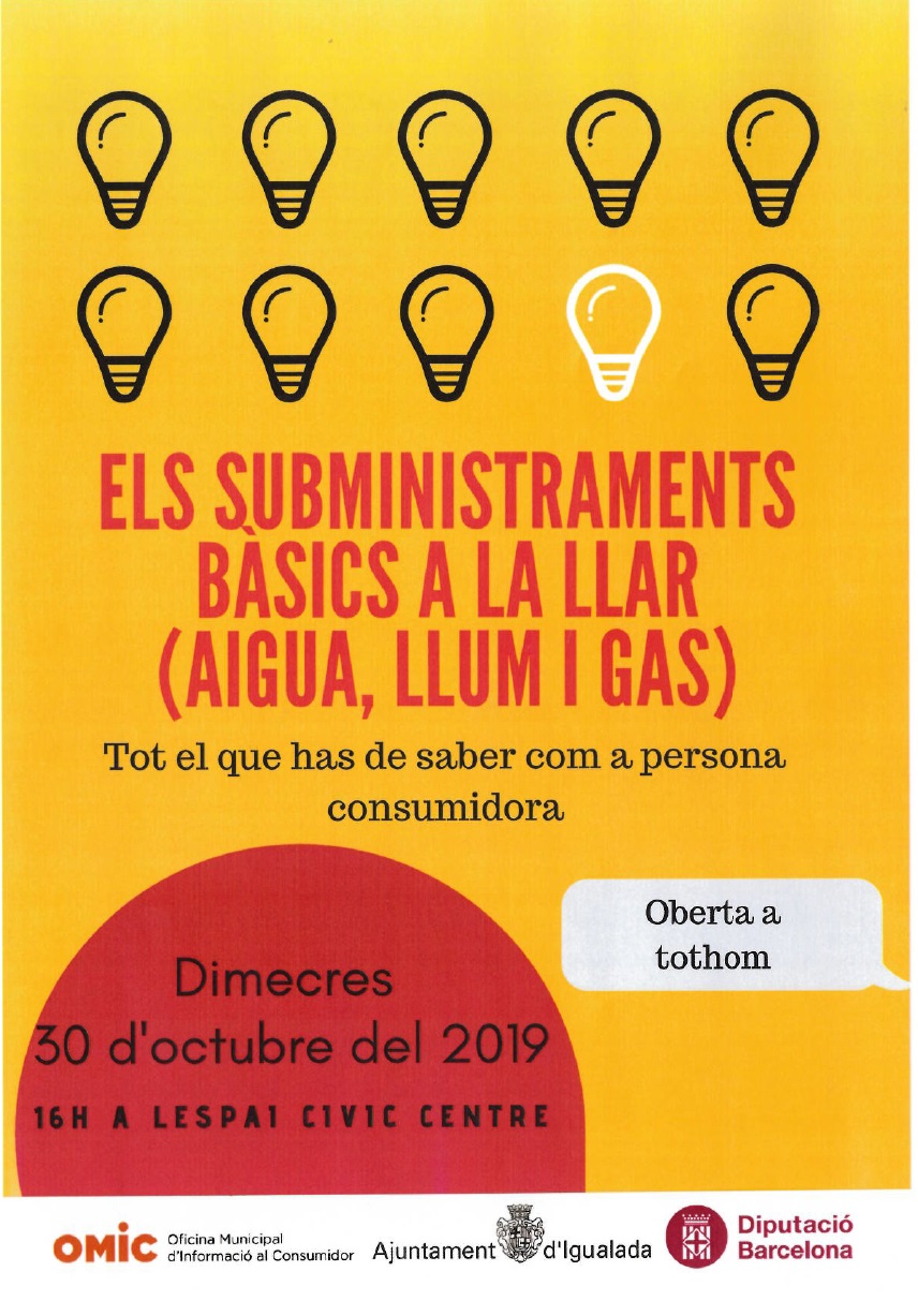 els subministraments bàsics a la llar